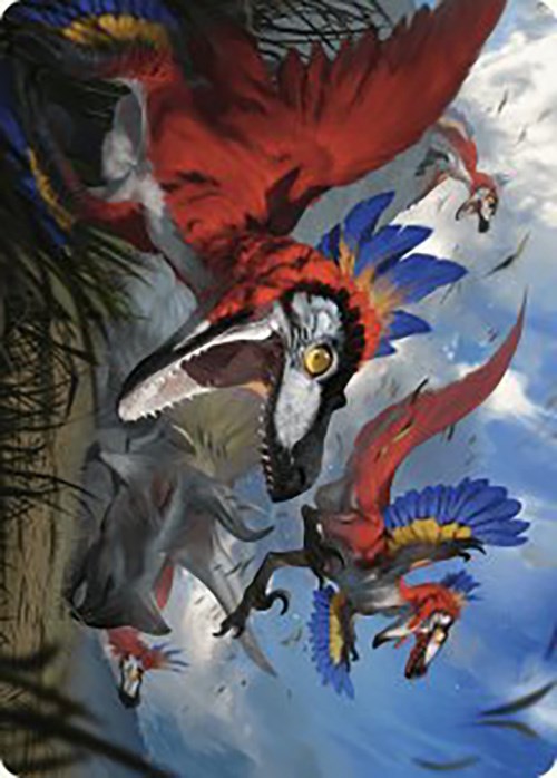 Image of Wrathful Raptors Art Card [The Lost Caverns of Ixalan Art Series]