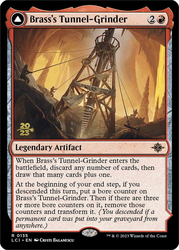 Image of Brass's Tunnel-Grinder // Tecutlan, the Searing Rift [The Lost Caverns of Ixalan Prerelease Cards]