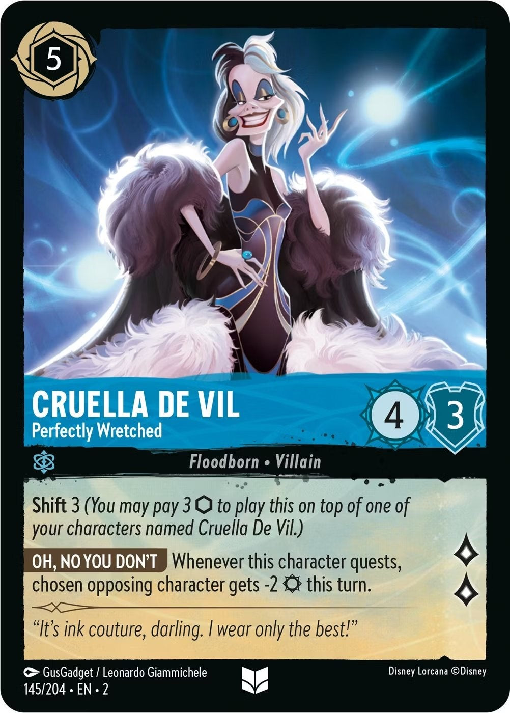 Image of Cruella De Vil - Perfectly Wretched (145/204) [Rise of the Floodborn]