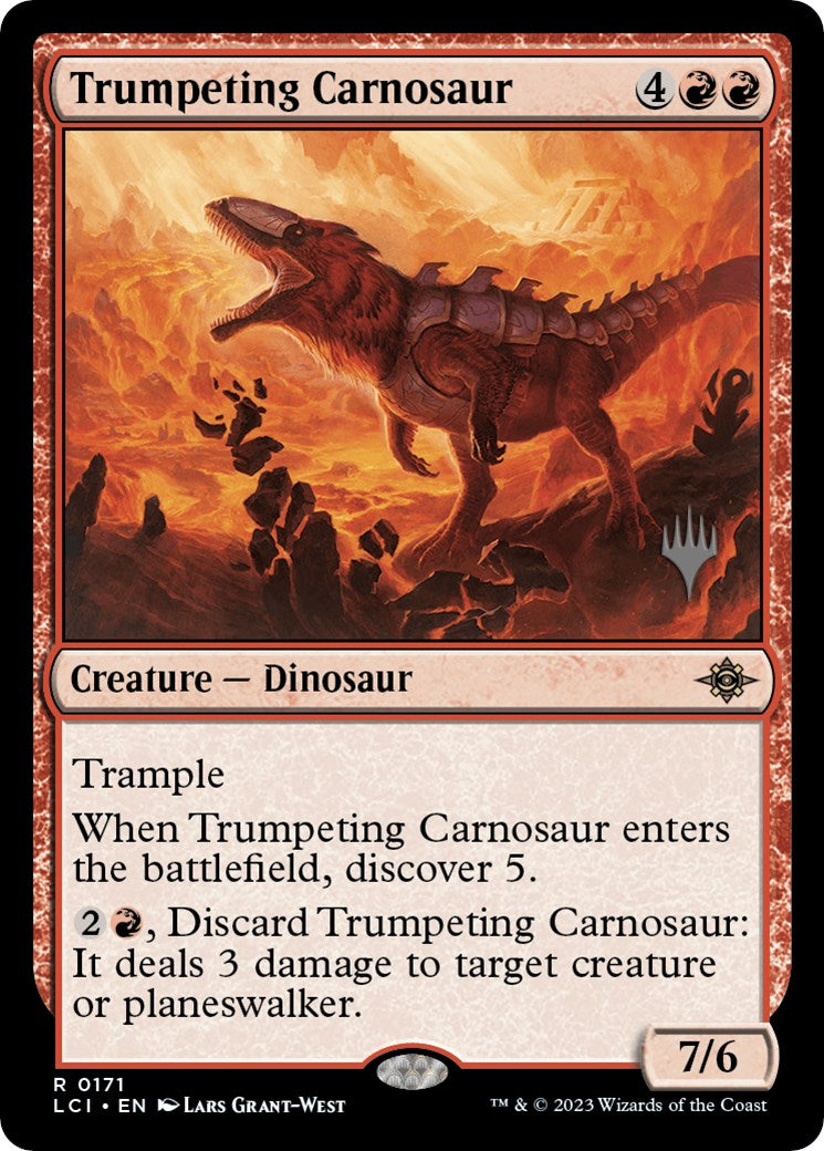 Image of Trumpeting Carnosaur (Promo Pack) [The Lost Caverns of Ixalan Promos]