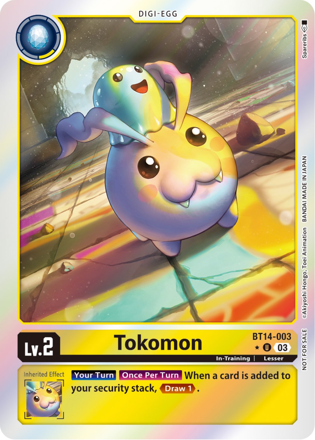 Image of Tokomon [BT14-003] (Blast Ace Box Promotion Pack) [Blast Ace]