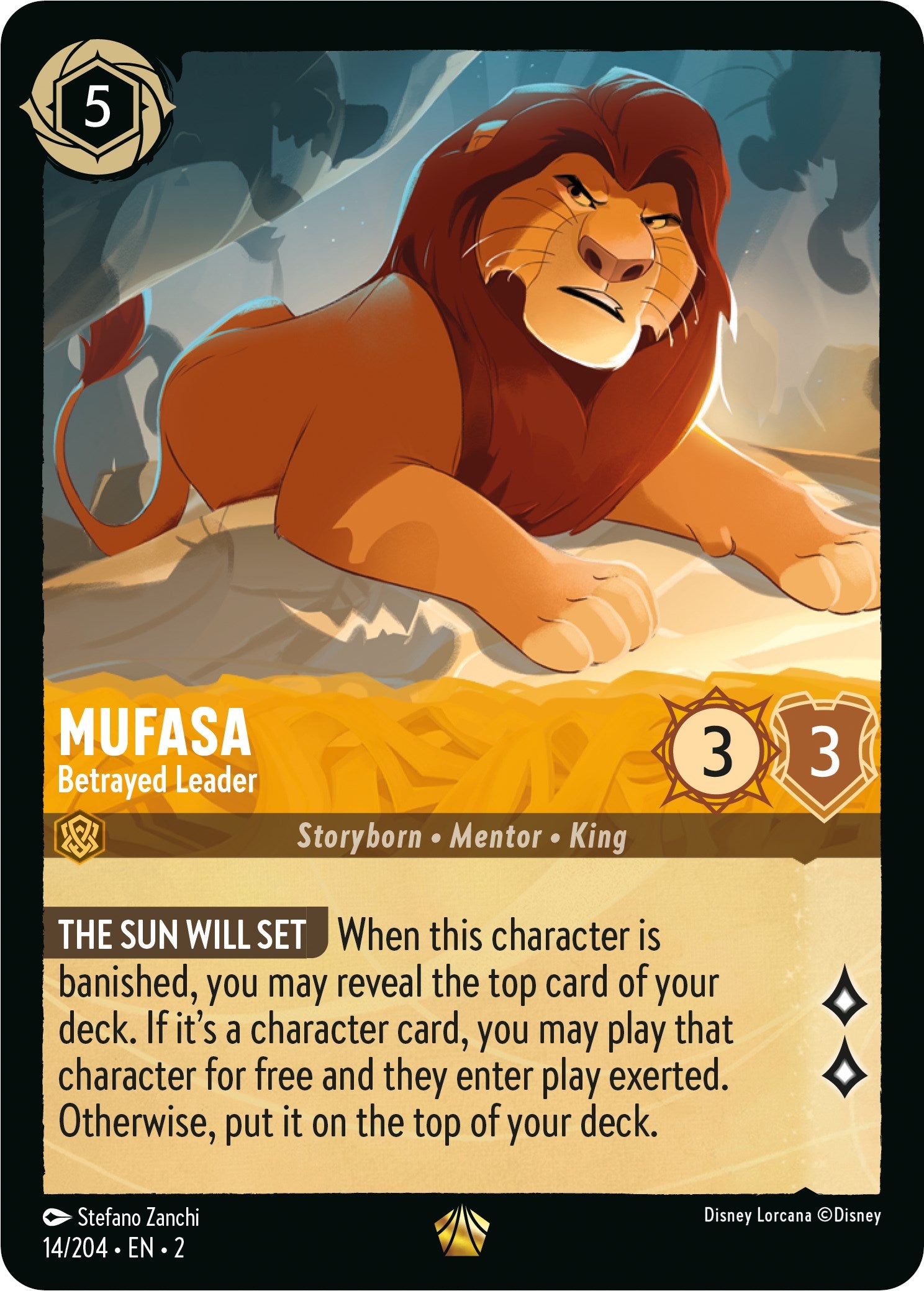 Image of Mufasa - Betrayed Leader (14/204) [Rise of the Floodborn]