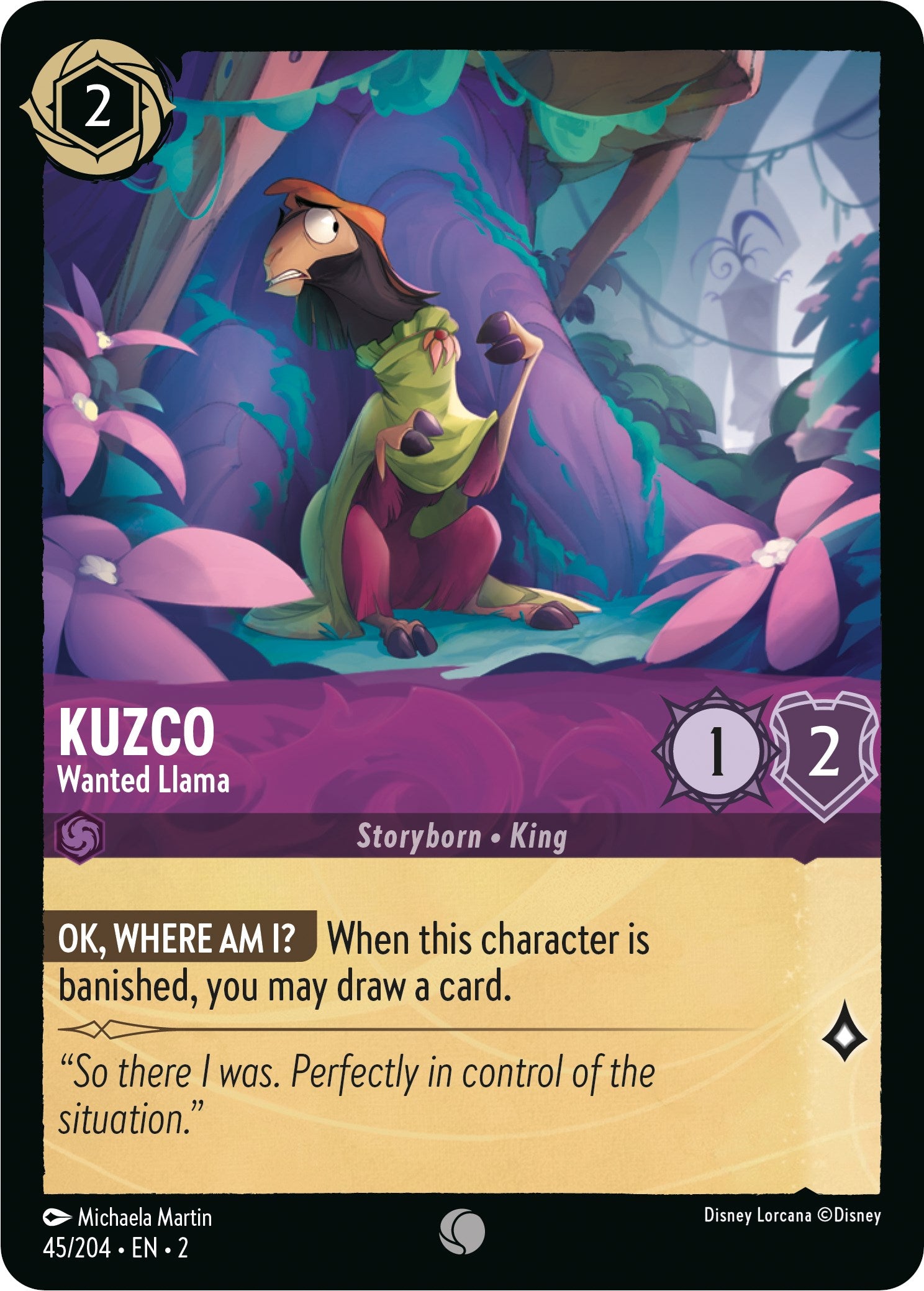 Image of Kuzco - Wanted Llama (45/204) [Rise of the Floodborn]