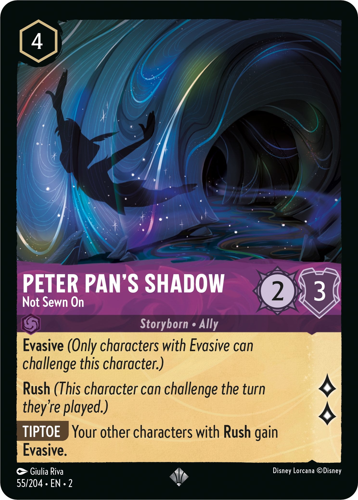 Image of Peter Pan's Shadow - Not Sewn On (55/204) [Rise of the Floodborn]