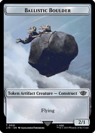Image of Ballistic Boulder // Food (0022) Double-Sided Token (Surge Foil) [The Lord of the Rings: Tales of Middle-Earth Tokens]