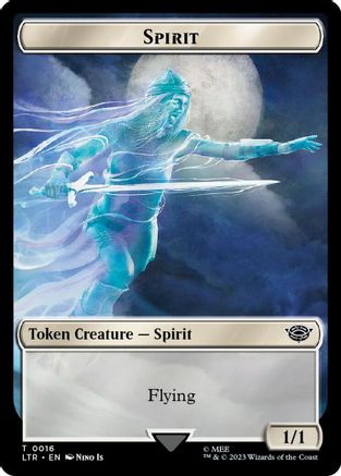 Image of Spirit // Food (0022) Double-Sided Token (Surge Foil) [The Lord of the Rings: Tales of Middle-Earth Tokens]