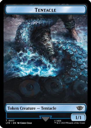 Image of Tentacle // Food (0022) Double-Sided Token (Surge Foil) [The Lord of the Rings: Tales of Middle-Earth Tokens]