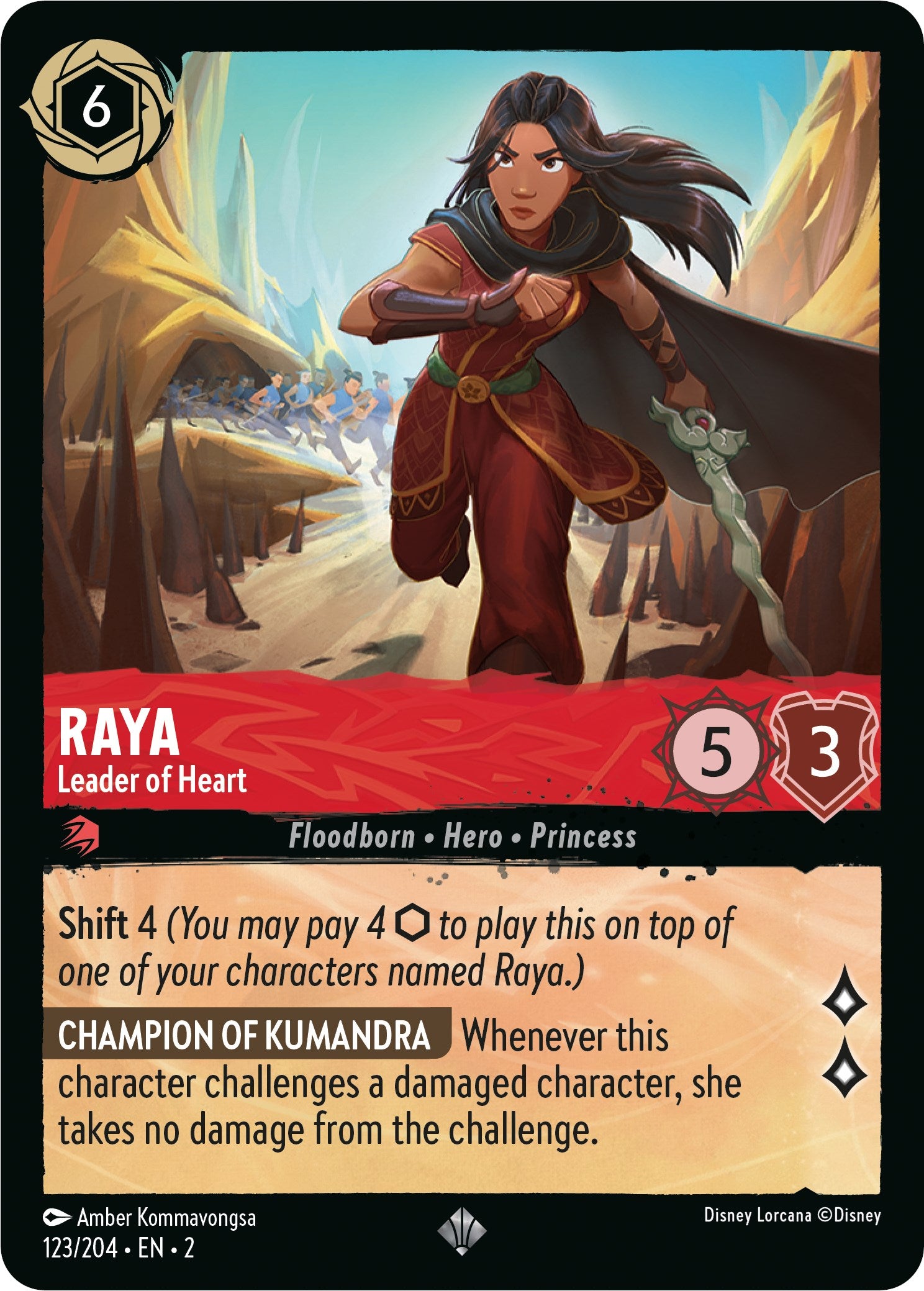 Image of Raya - Leader of Heart (123/204) [Rise of the Floodborn]