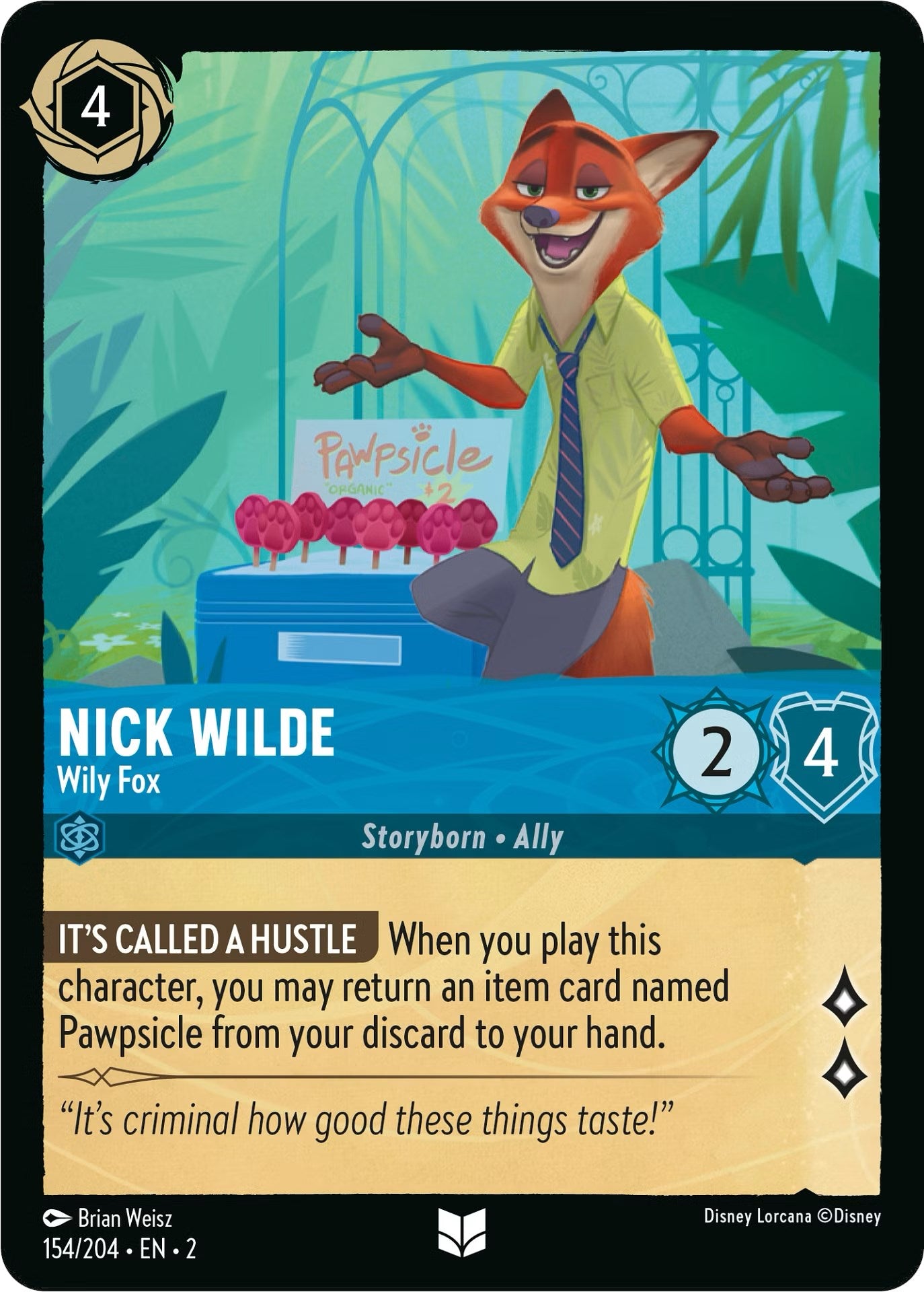 Image of Nick Wilde - Wily Fox (154/204) [Rise of the Floodborn]
