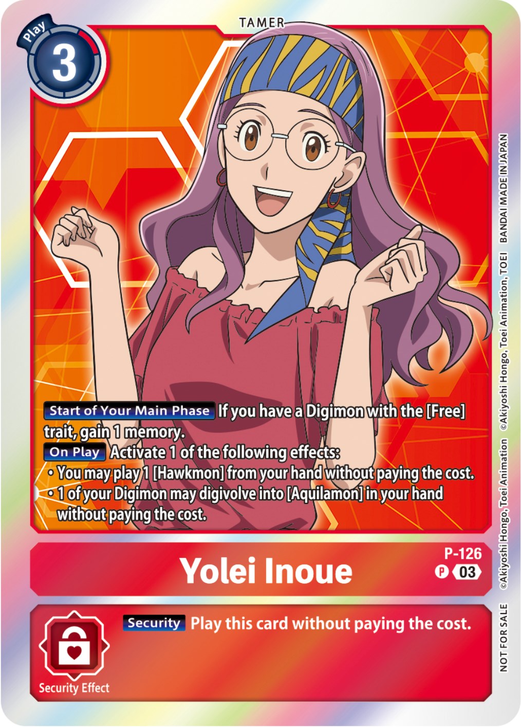 Image of Yolei Inoue [P-126] (Tamer Party Pack -The Beginning- Ver. 2.0) [Promotional Cards]