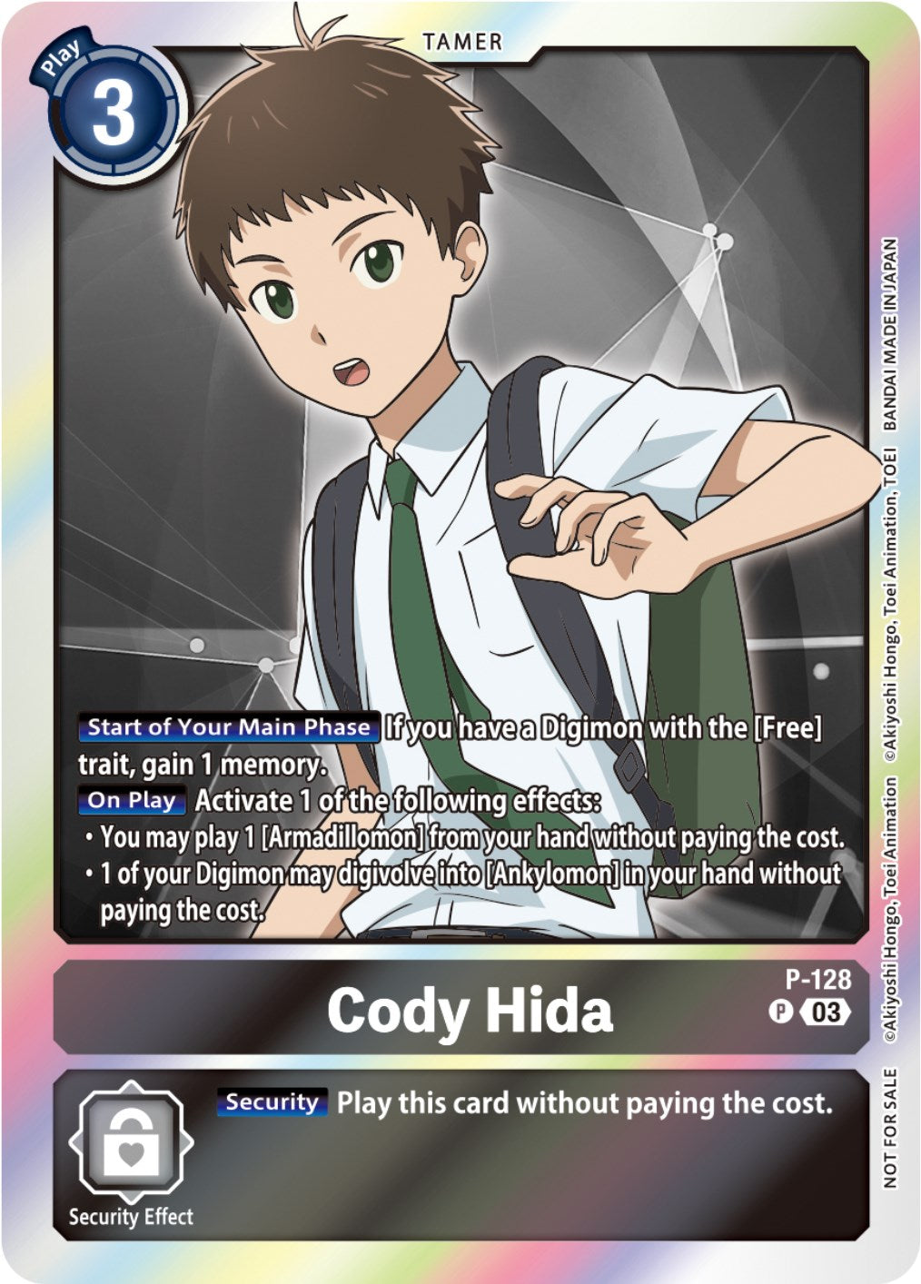 Image of Cody Hida [P-128] (Tamer Party Pack -The Beginning- Ver. 2.0) [Promotional Cards]