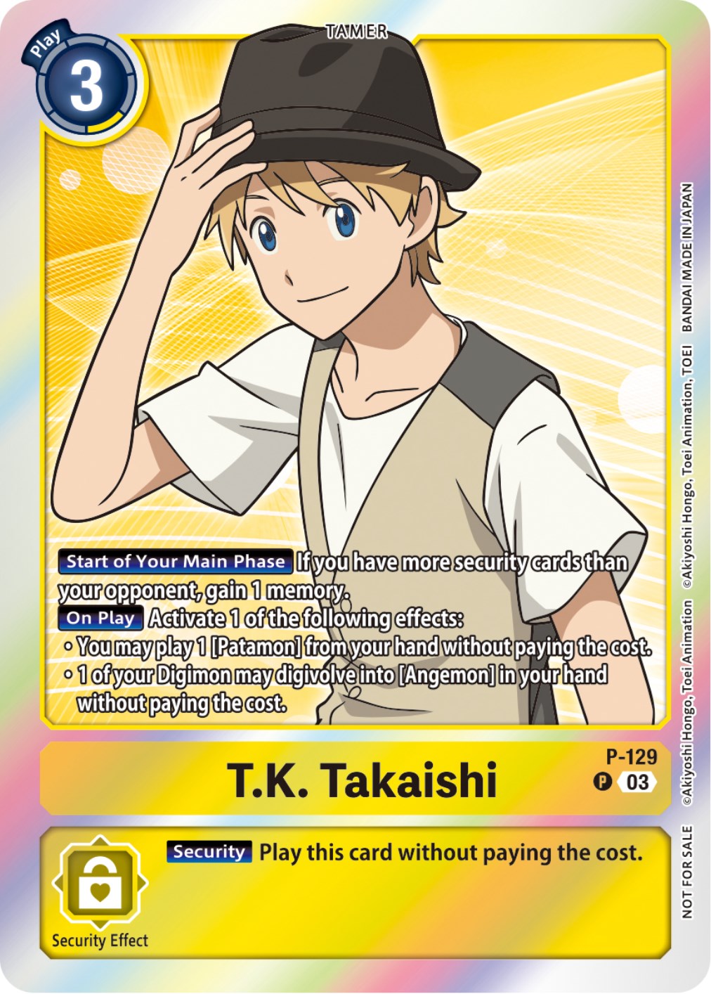 Image of T.K. Takaishi [P-129] (Tamer Party Pack -The Beginning- Ver. 2.0) [Promotional Cards]