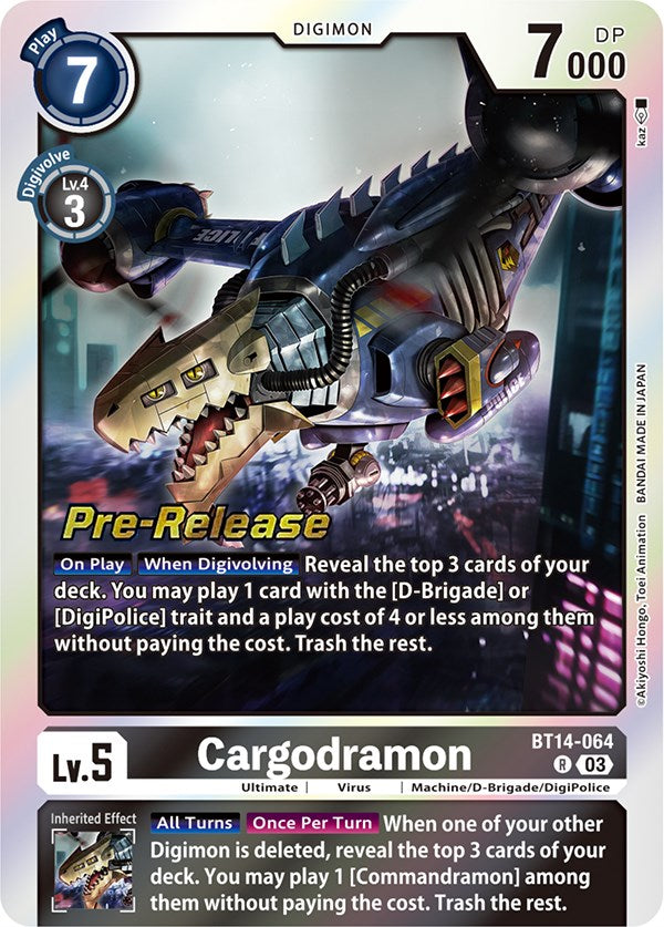 Image of Cargodramon [BT14-064] [Blast Ace Pre-Release Cards]