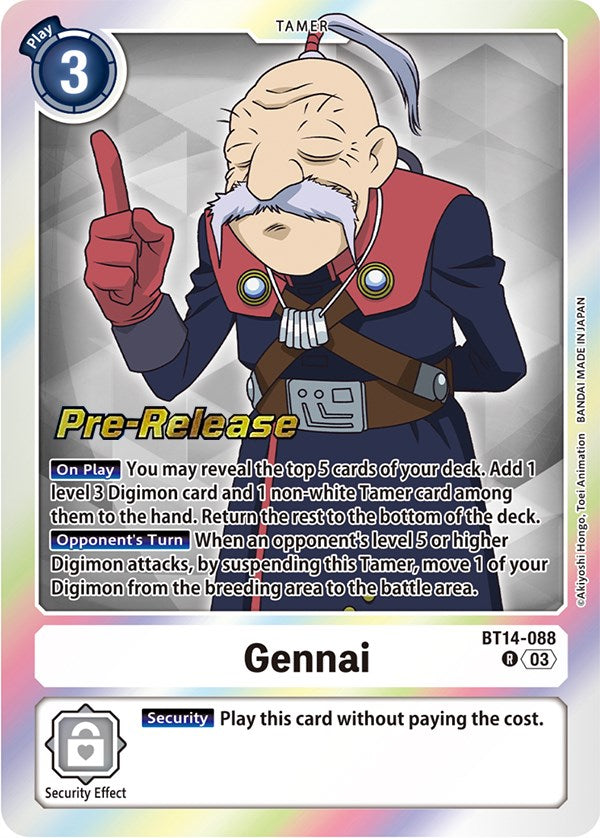 Image of Gennai [BT14-088] [Blast Ace Pre-Release Cards]