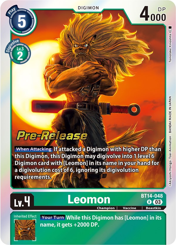 Image of Leomon [BT14-048] [Blast Ace Pre-Release Cards]