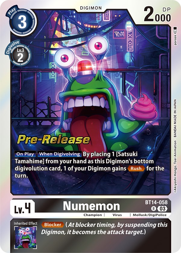 Image of Numemon [BT14-058] [Blast Ace Pre-Release Cards]