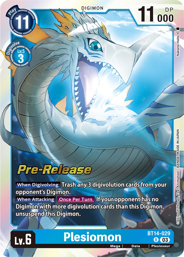 Image of Plesiomon [BT14-029] [Blast Ace Pre-Release Cards]