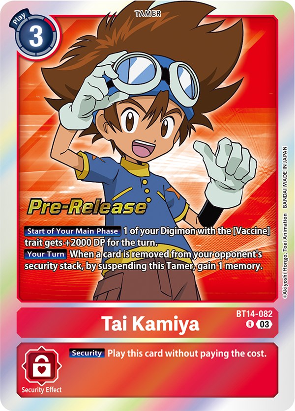 Image of Tai Kamiya [BT14-082] [Blast Ace Pre-Release Cards]