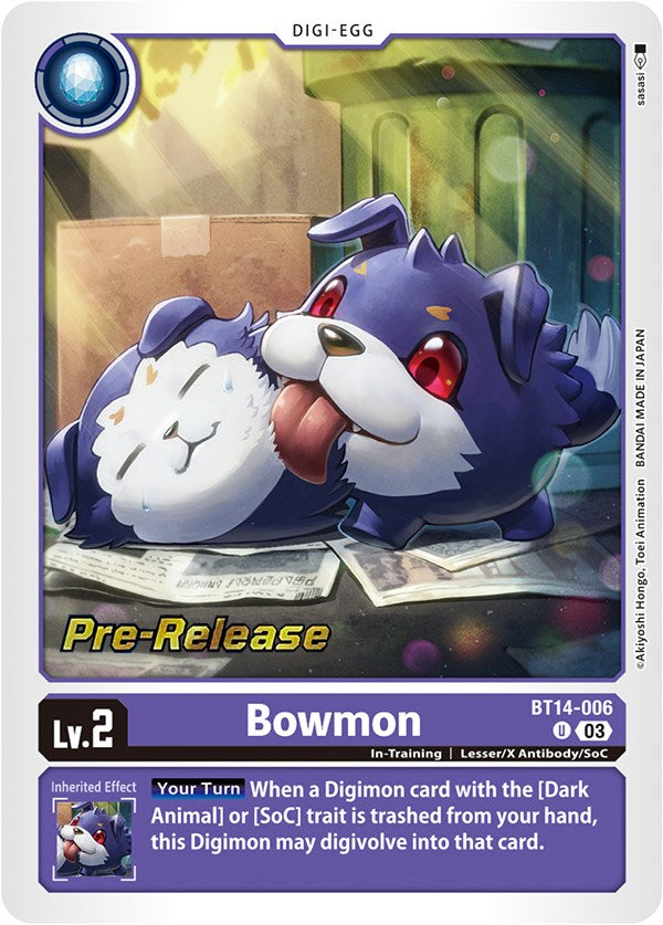 Image of Bowmon [BT14-006] [Blast Ace Pre-Release Cards]