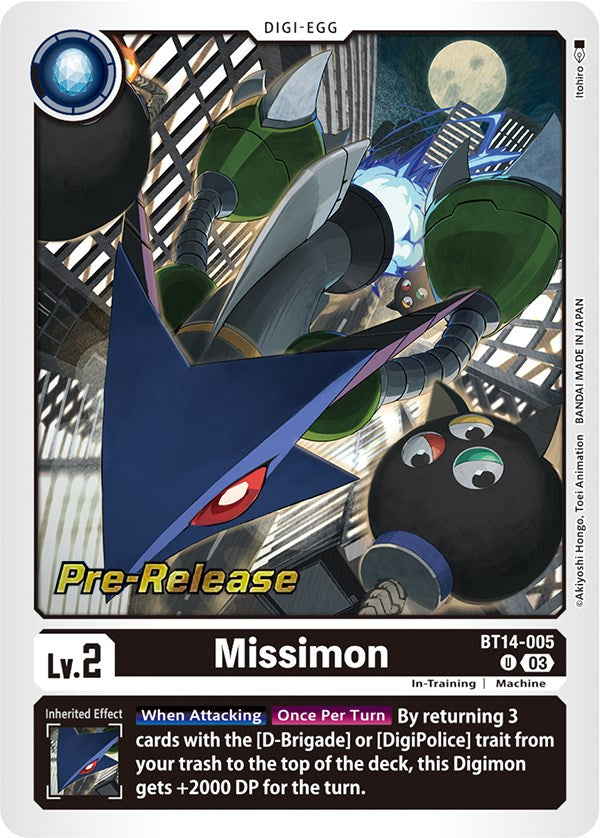 Image of Missimon [BT14-005] [Blast Ace Pre-Release Cards]