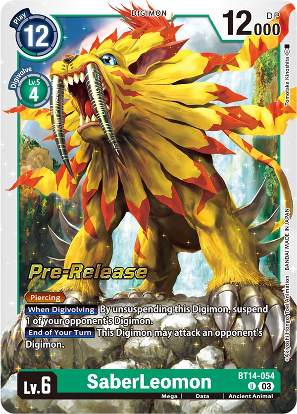 Image of SaberLeomon [BT14-054] [Blast Ace Pre-Release Cards]