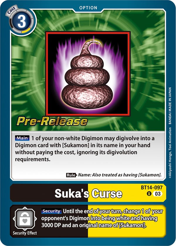 Image of Suka's Curse [BT14-097] [Blast Ace Pre-Release Cards]