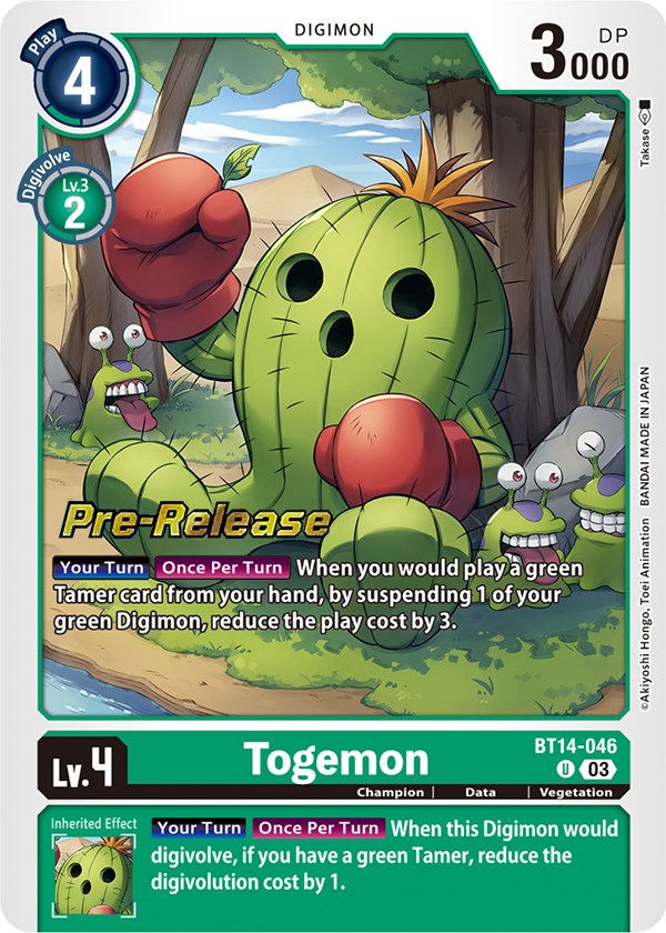 Image of Togemon [BT14-046] [Blast Ace Pre-Release Cards]
