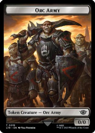 Image of Orc Army (0019) // Food (0022) Double-Sided Token (Surge Foil) [The Lord of the Rings: Tales of Middle-Earth Tokens]