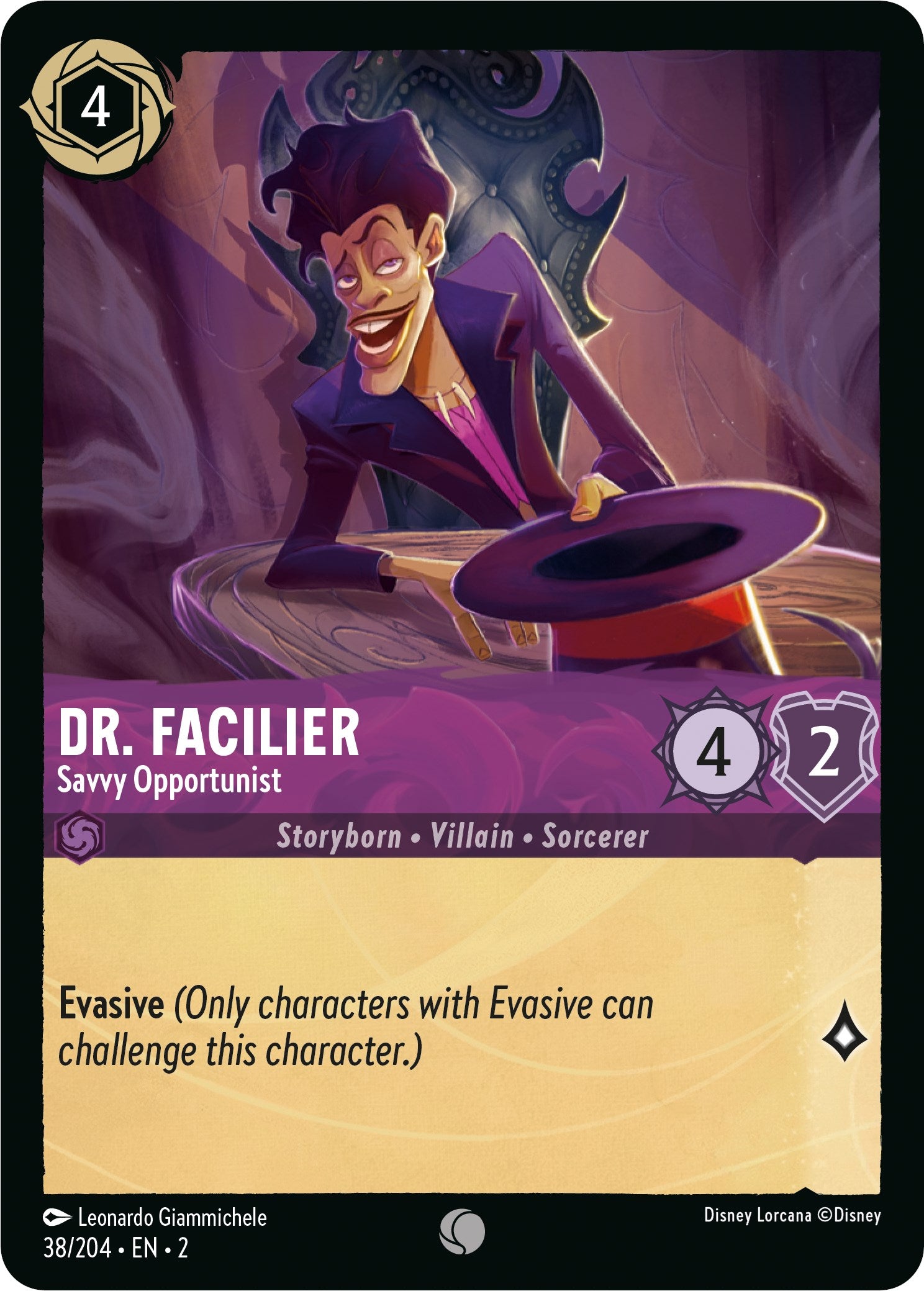 Image of Dr. Facilier - Savvy Opportunist (38/204) [Rise of the Floodborn]