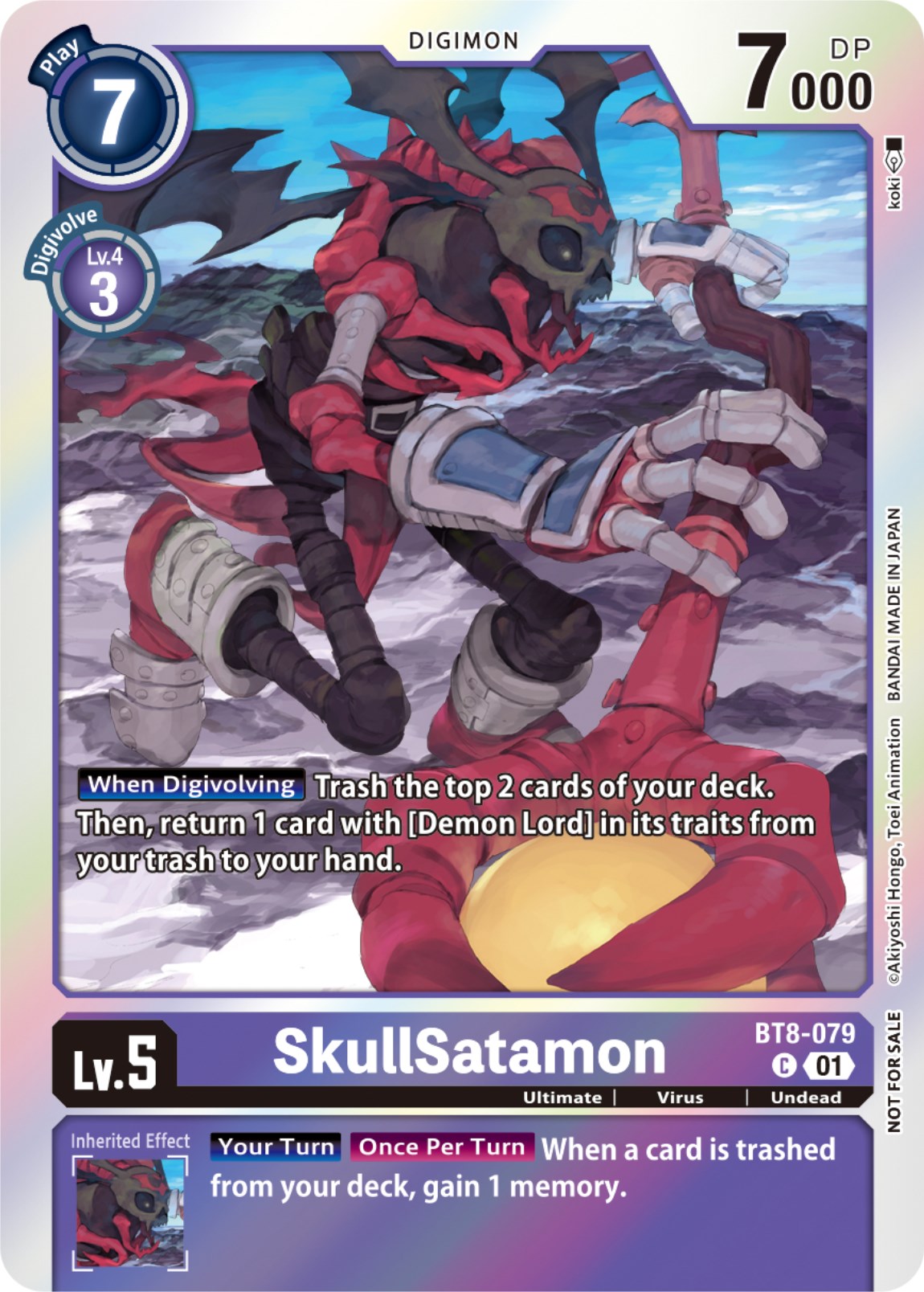 Image of SkullSatamon [BT8-079] (Blast Ace Double Pack Set) [New Awakening]