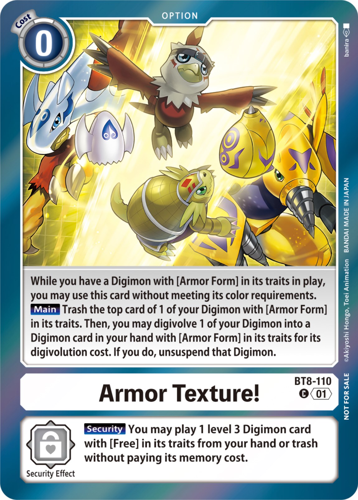 Image of Armor Texture! [BT8-110] (Blast Ace Double Pack Set) [New Awakening]