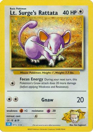 Image of Lt. Surge's Rattata [Trading Card Game Classic]