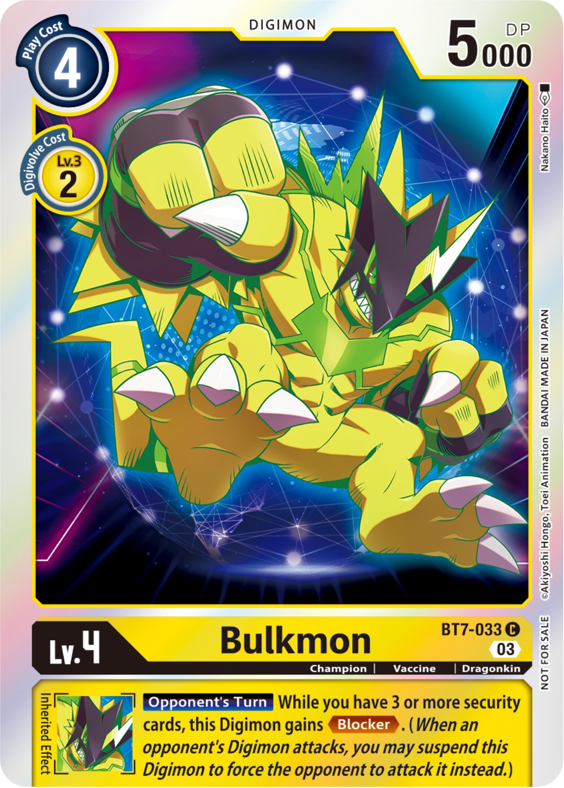 Image of Bulkmon [BT7-033] (Official Tournament Pack Vol.11) [Next Adventure]
