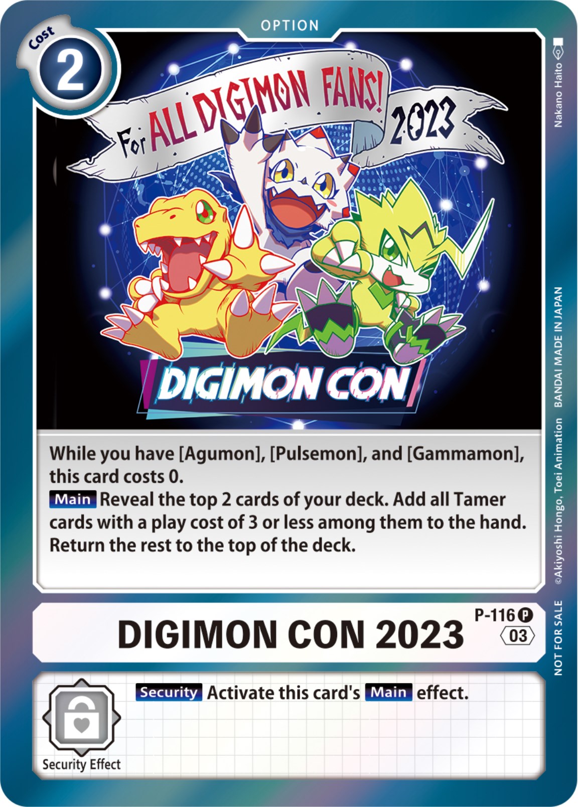 Image of Digimon Con 2023 [P-116] (Official Tournament Pack Vol.11) [Promotional Cards]