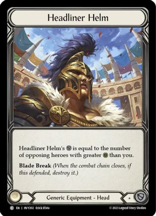 Image of Headliner Helm [HVY202] (Heavy Hitters)  Cold Foil
