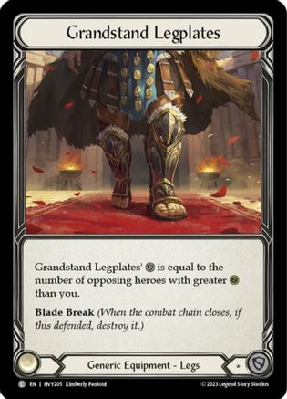 Image of Grandstand Legplates [HVY205] (Heavy Hitters)  Cold Foil