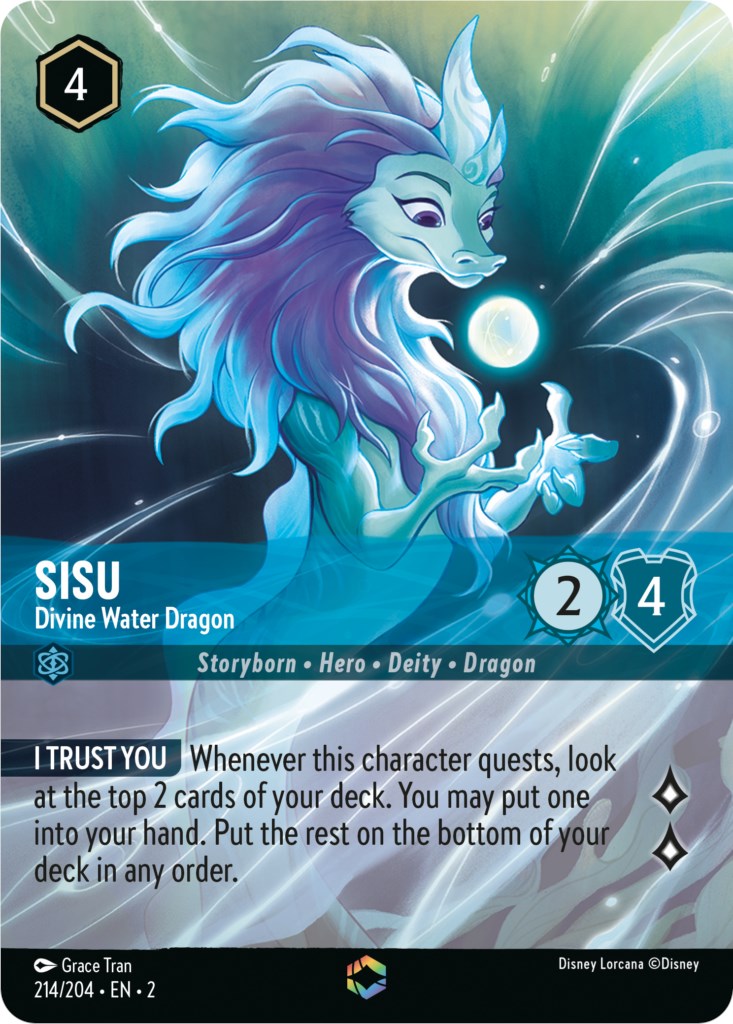 Image of Sisu - Divine Water Dragon (Enchanted) (214/204) [Rise of the Floodborn]