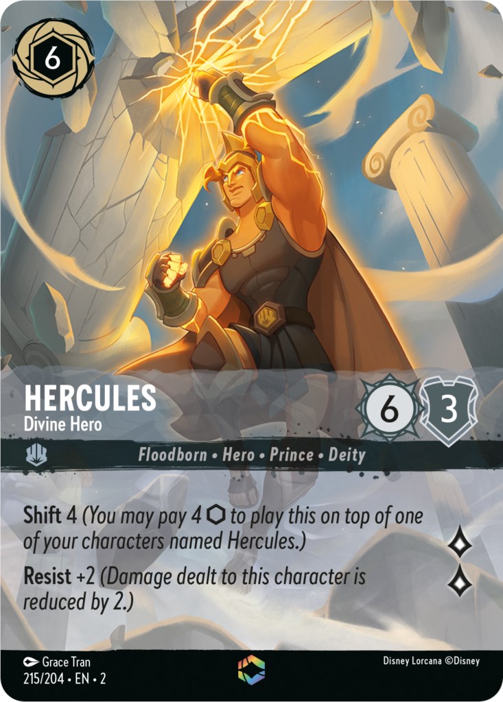 Image of Hercules - Divine Hero (Enchanted) (215/204) [Rise of the Floodborn]