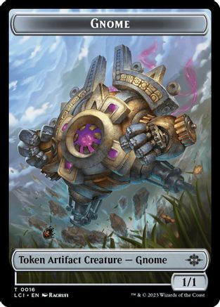 Image of Gnome // Gnome Soldier Double-Sided Token (LCI-16 // 3) - The Lost Caverns of Ixalan Foil