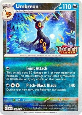 Image of Umbreon (130/197) (Obsidian Flames Stamped) [Scarlet & Violet: Obsidian Flames]