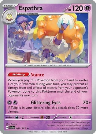 Image of Espathra (081/182) (Build & Battle Box) [Scarlet & Violet: Paradox Rift]