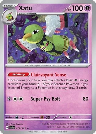 Image of Xatu (072/182) (Build & Battle Box) [Scarlet & Violet: Paradox Rift]