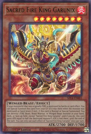 Image of Sacred Fire King Garunix [SR14-EN001] Ultra Rare