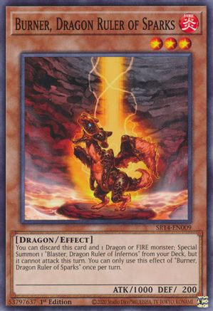 Image of Burner, Dragon Ruler of Sparks [SR14-EN009] Common