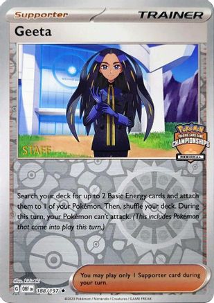 Image of Geeta 188/197  - Reverse Holofoil League & Championship Cards - Promo