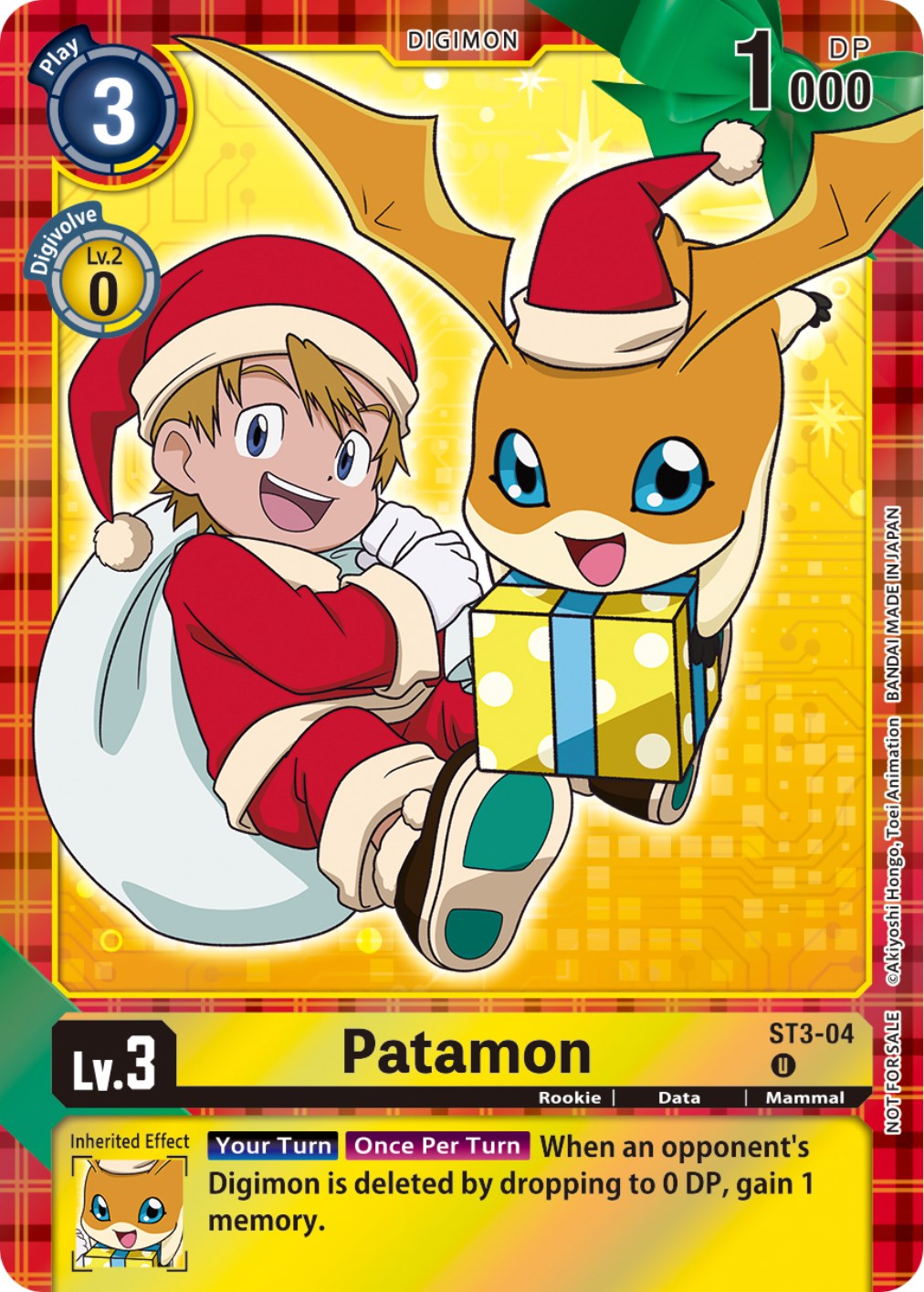 Image of Patamon [ST3-04] (Winter Holiday 2023) [Starter Deck: Heaven's Yellow]