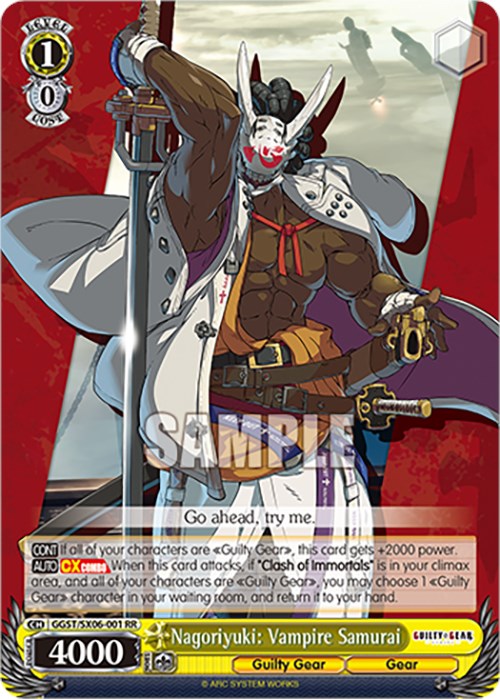 Image of Nagoriyuki: Vampire Samurai (GGST/SX06-001 RR) [Guilty Gear -Strive-]