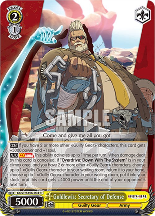 Image of Goldlewis: Secretary of Defense (GGST/SX06-004 R) [Guilty Gear -Strive-]