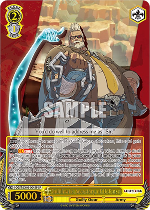 Image of Goldlewis: Secretary of Defense (GGST/SX06-004SP SP) [Guilty Gear -Strive-]