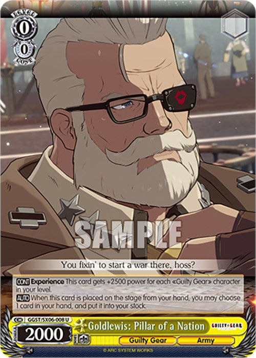 Image of Goldlewis: Pillar of a Nation (GGST/SX06-008 U) [Guilty Gear -Strive-]